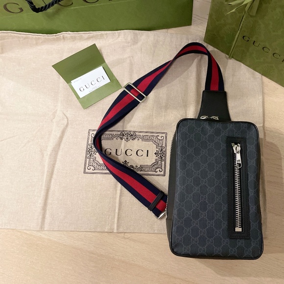*SOLD* Gucci Black Sling Backpack *Authentic* - Picture 1 of 14
